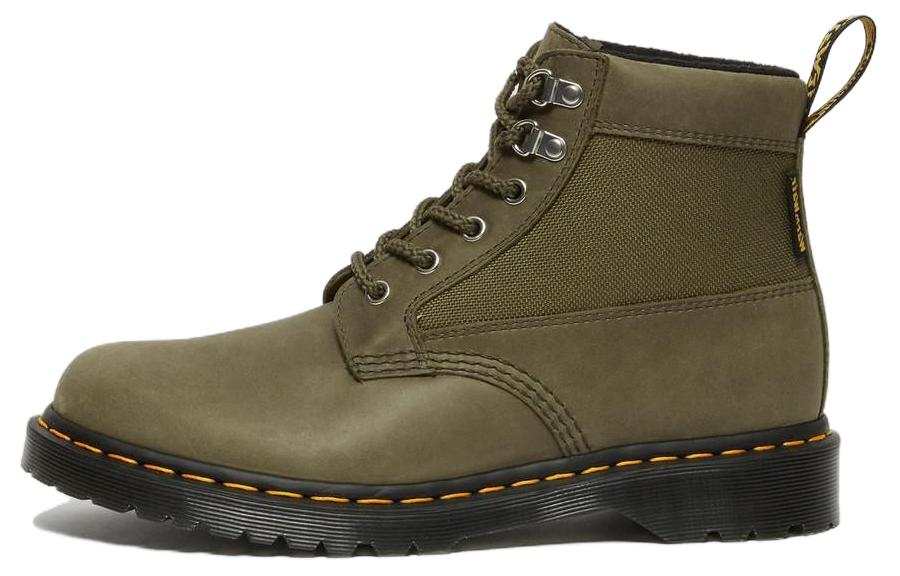 Dr.Martens Dr.Martens Leather Short Combat Boots Men's Olive