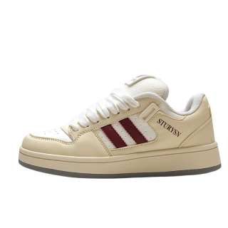 STUR YSN Synthetic Leather Wear resistant And Lightweight Low top Skateboard Shoes Unisex Beige