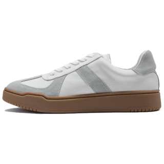 HERBEL Cow Leather Low top Skateboard Shoes Men's White