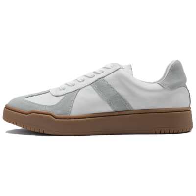 HERBEL Cow Leather Low top Skateboard Shoes Men's White