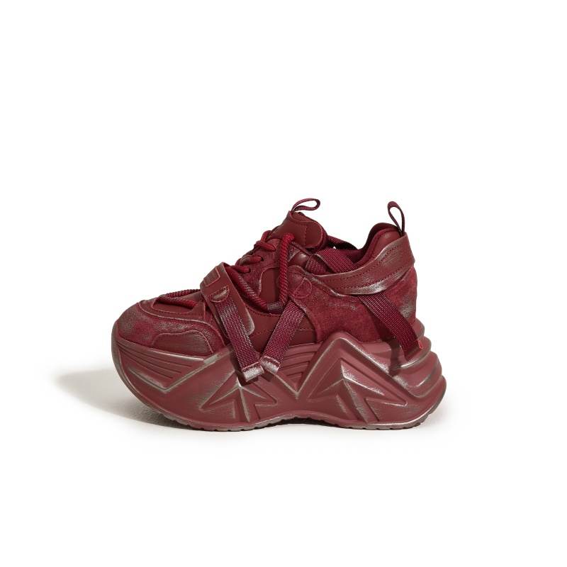 MILANLIANGE Cushioning Abrasion Resistant Height Increasing Low top Chunky Sneakers Women's