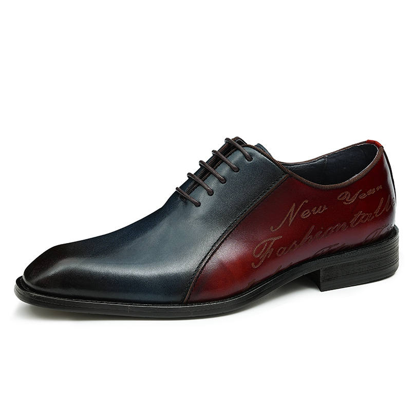 ASTON M.JAZZ Dress Shoes Men's Low Top Blue/Brown