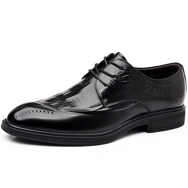 SHUPATE Cow Leather Men's Casual Shoes Men's Black