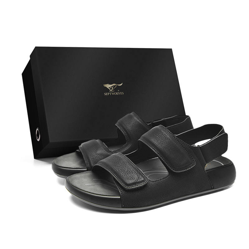 SEPTWOLVES SEPTWOLVES Beach Sandals Men's Black/Brown