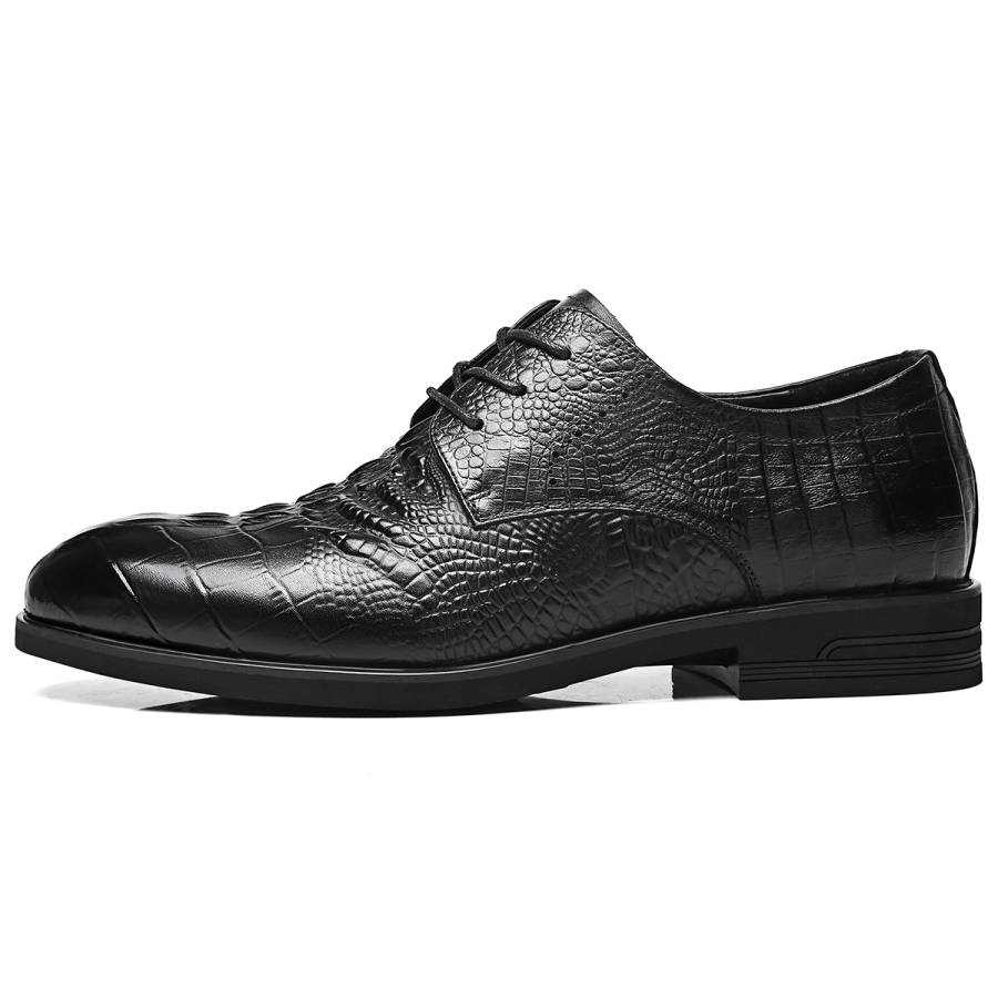 15 MINS Top Grain Cow Leather Dress Shoes Men's Black