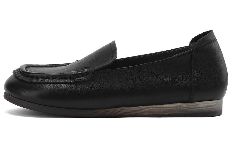 OCCAMAN Loafers Women's Low Top Black/Beige