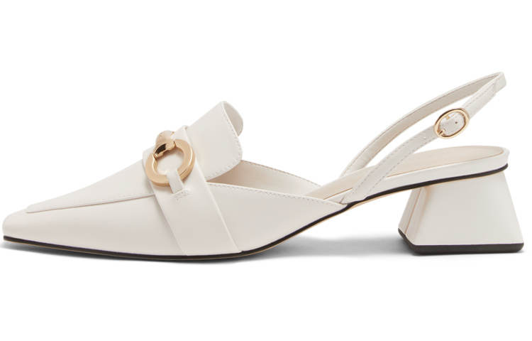 CHARLES&KEITH Pu One Strap Sandals 3.8cm Women's