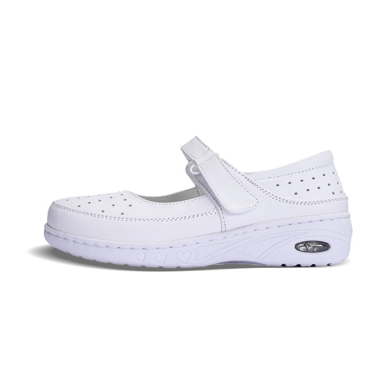 FEIYING Cow Split Leather Loafers Women's White
