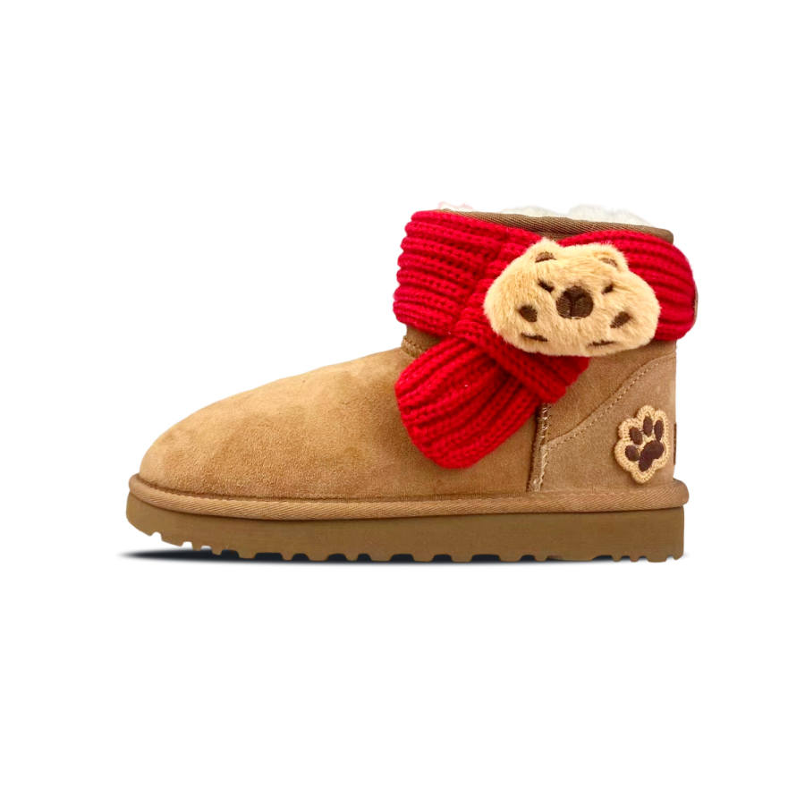 UGG CLASSIC MINI Sheepskin Short Snow Boots Women's Chestnut