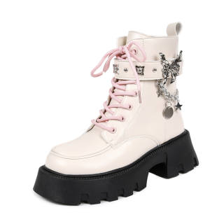 OBWA Pu Short Combat Boots 5CM Women's