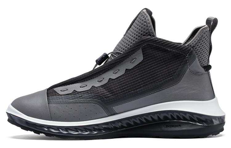 Ecco Fit For Action Fabric Comfortable Cushioning Mid top Sports Casual Shoes Magnet Gray
