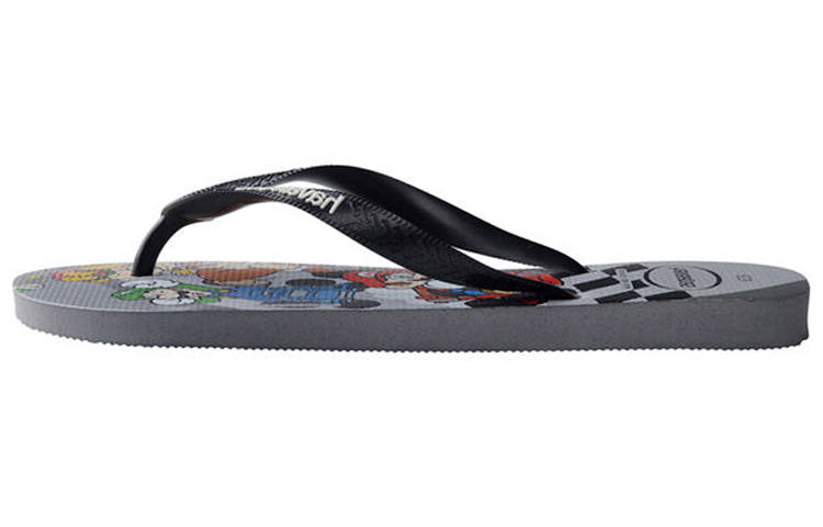 Havaianas Rubber Sole Slip Resistant Abrasion Resistant Flip Flops Unisex Steel Gray