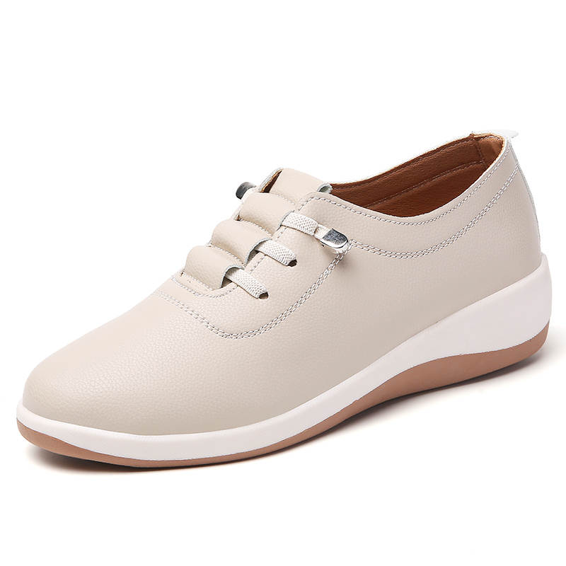 Reivantix Reivanti Microfiber Leather Casual Shoes 4.5cm Women's Beige