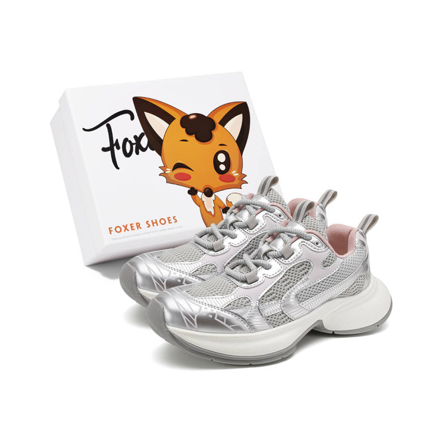FOXER FOXER Chunky Sneakers Women's Low Top Pink/Silver