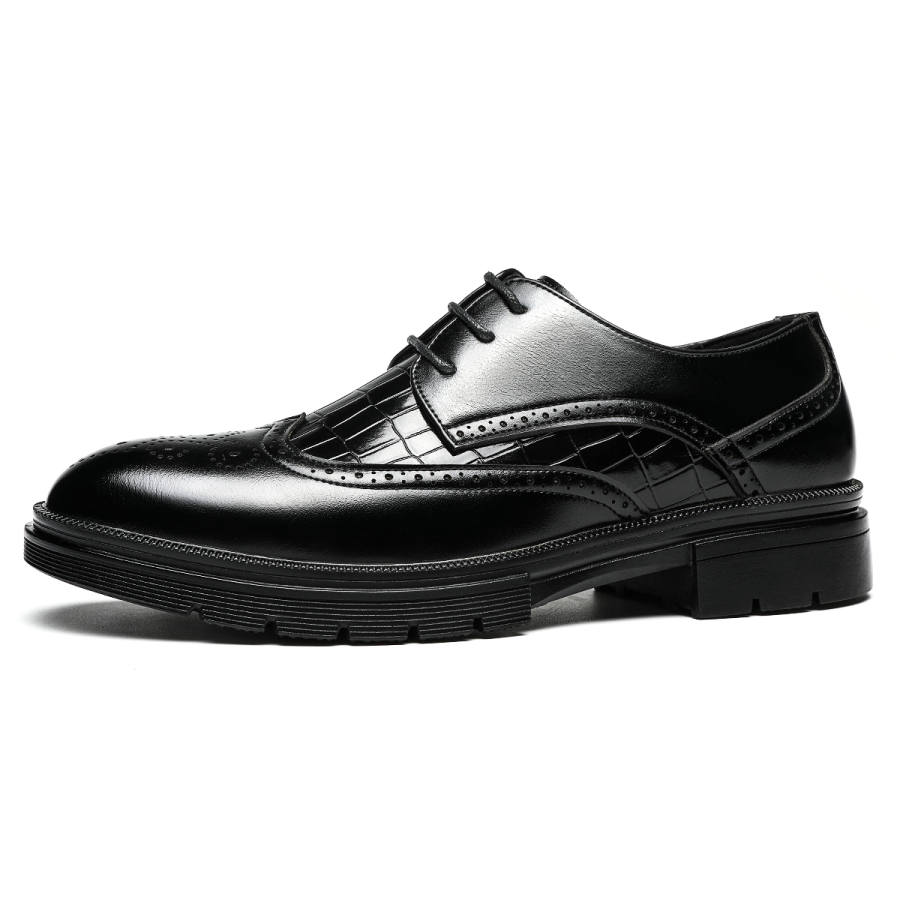 CHINT Casual Leather Shoes Men's Low Top Black/Brown