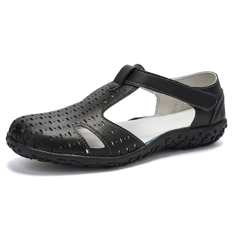 Reivantix Reivanti Microfiber Leather Roman Sandals Women's Black
