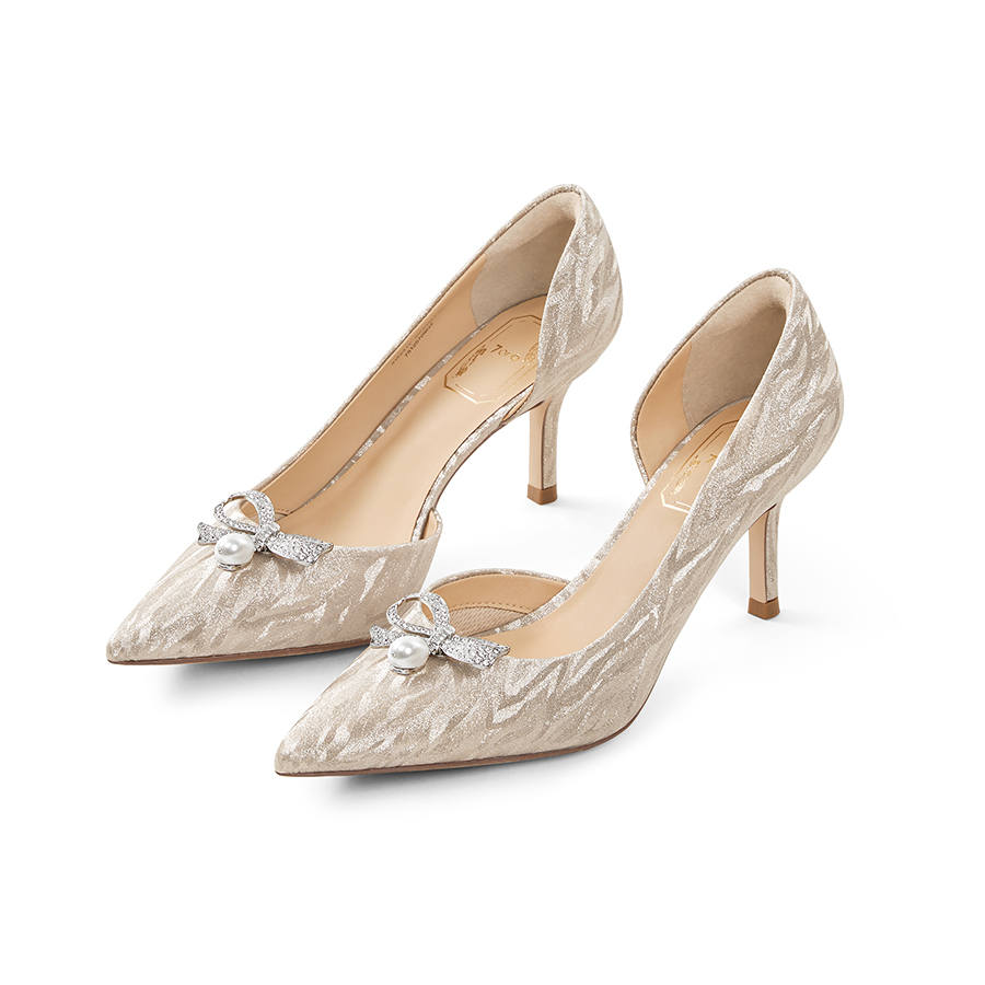 7or9 Pinctada Maxima Slim Heel High Heels Women's Champagne Pink