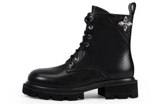 Rosa Bianca Combat Boots Women's Black/Ecru/Brown