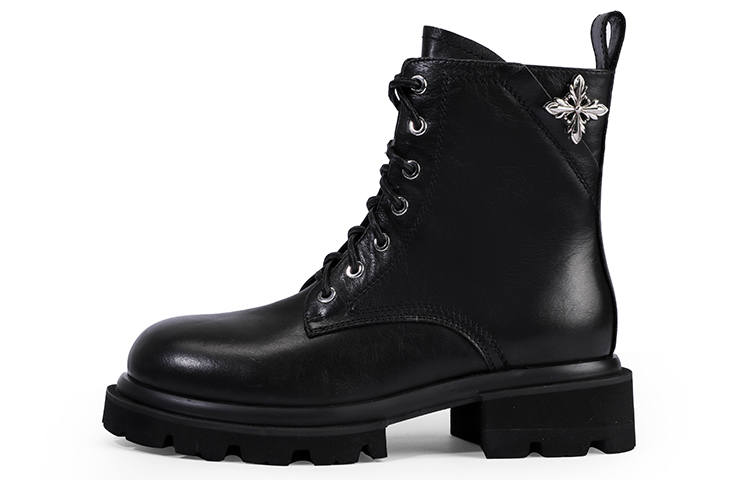 Rosa Bianca Combat Boots Women's Black/Ecru/Brown
