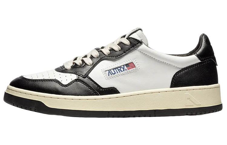 AUTRY AUTRY Medalist Leather Low White Black Women's