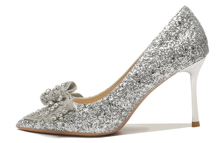Ainer-cat Ainer cat Slim Heel High Heels 8cm Women's Silver