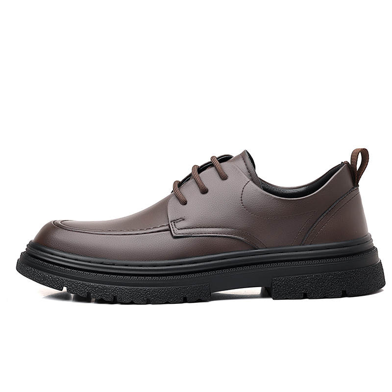 CITONGXIANSHENG Cow Split Leather Casual Shoes Men's Brown