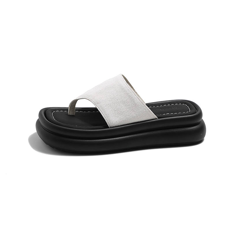 MIS. DANNY Abrasion Resistant Flip Flops Women's Black/Beige/Pink/Cow
