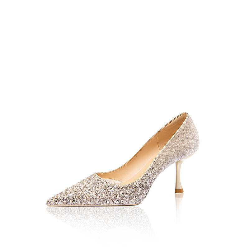 VVKI High Heels Women's Champagne Gold Box