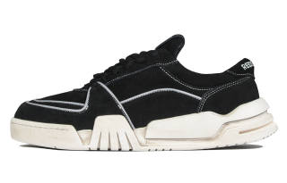 The Last Redemption Spacecourt Top Grain Cow Leather Stylish Skateboarding Shoes Women's Black
