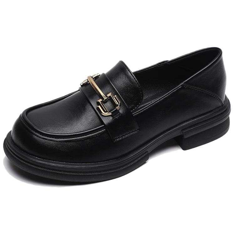 WEISHIBANGWEI WEISHIBANGWEI Microfiber Leather Loafers 5CM Women's Black