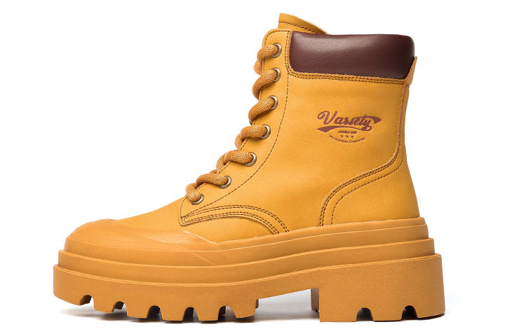 SEMIR Combat Boots Women's Beige Gray Yellow