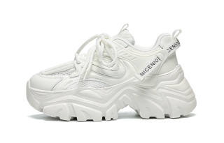 WOOS BOBO Cow Leather Low top Chunky Sneakers Women's