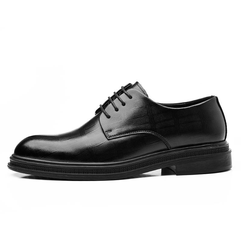 POPULAR ROUSE PR Cow Split Leather Dress Shoes Men's Black
