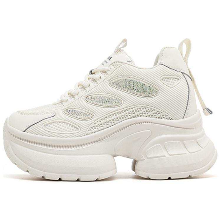 DAPHNE DAPHNE Fabric Height Increasing Low top Chunky Sneakers Women's