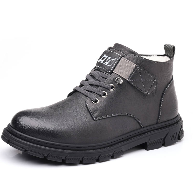 GONGNIUMEILI Combat Boots Men's Gray/Khaki