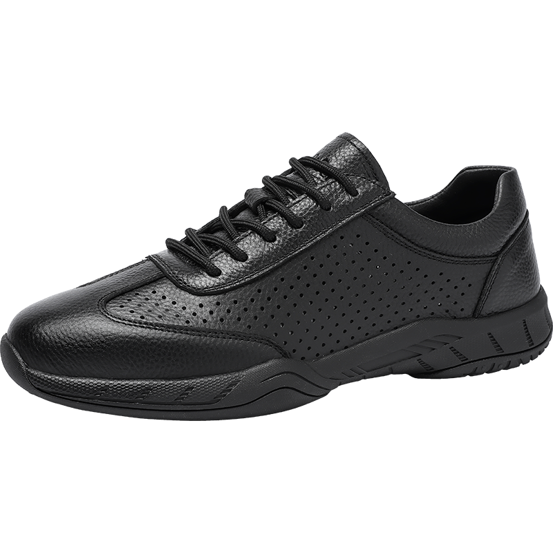 Mulinsen Cow Leather Low top Casual Shoes Men's Black
