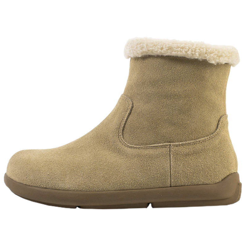 MIAOLV Cow Suede Thermal Abrasion Resistant Slip Resistant Thermal Abrasion Resistant Slip Resistant Short Snow Boots
