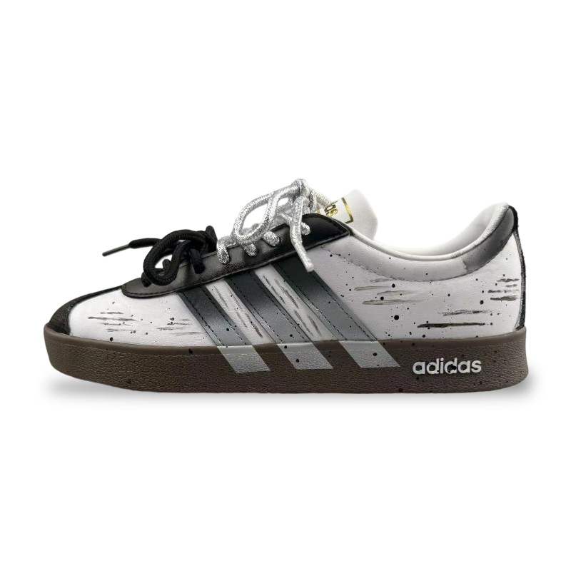 Adidas Adidas Vl Court Classic Abrasion Resistant Abrasion Resistant Low top Skateboard Shoes Unisex