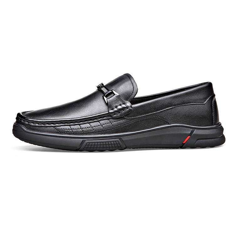 KAIMALONG Cow Leather Casual Shoes Men's Black