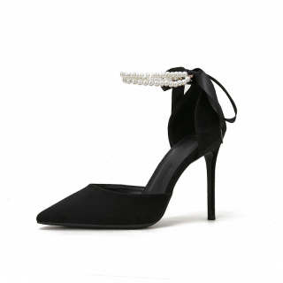 WECKER Pu Slim Heel High Heels Women's Black