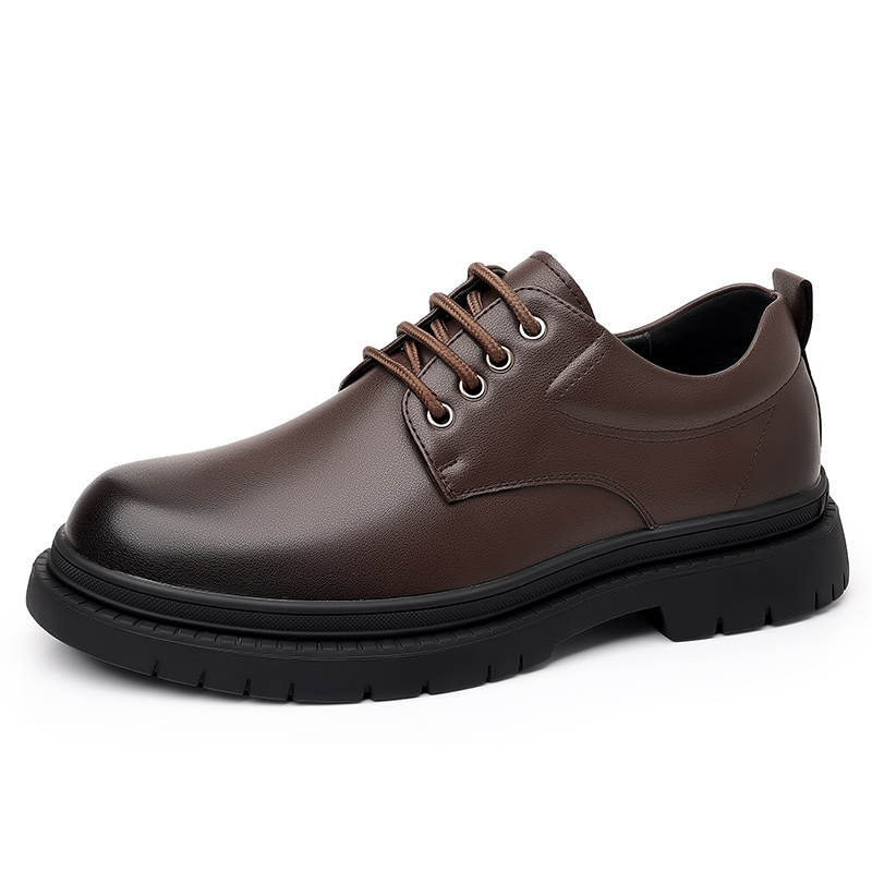 CITONGXIANSHENG Cow Split Leather Casual Shoes Men's Brown