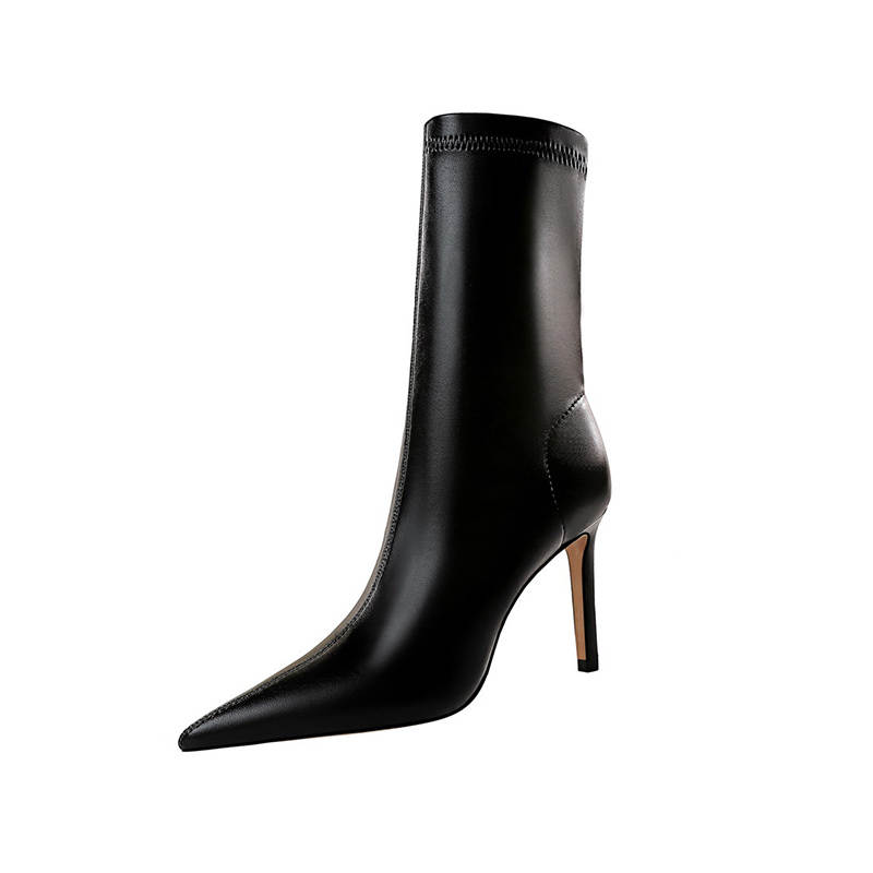 BIGTREE BIGTREE Pu Ankle Boots 9.5cm Women's