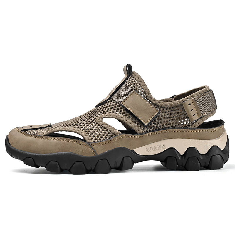 WENNAI Fabric Abrasion Resistant Abrasion Resistant River Trekking Shoes Men's Khaki