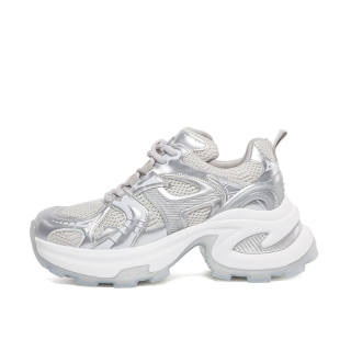 CHERRY&KALIKA Fabric Cushioning Slip Resistant Abrasion Resistant Breathable Low top Chunky Sneakers Women's