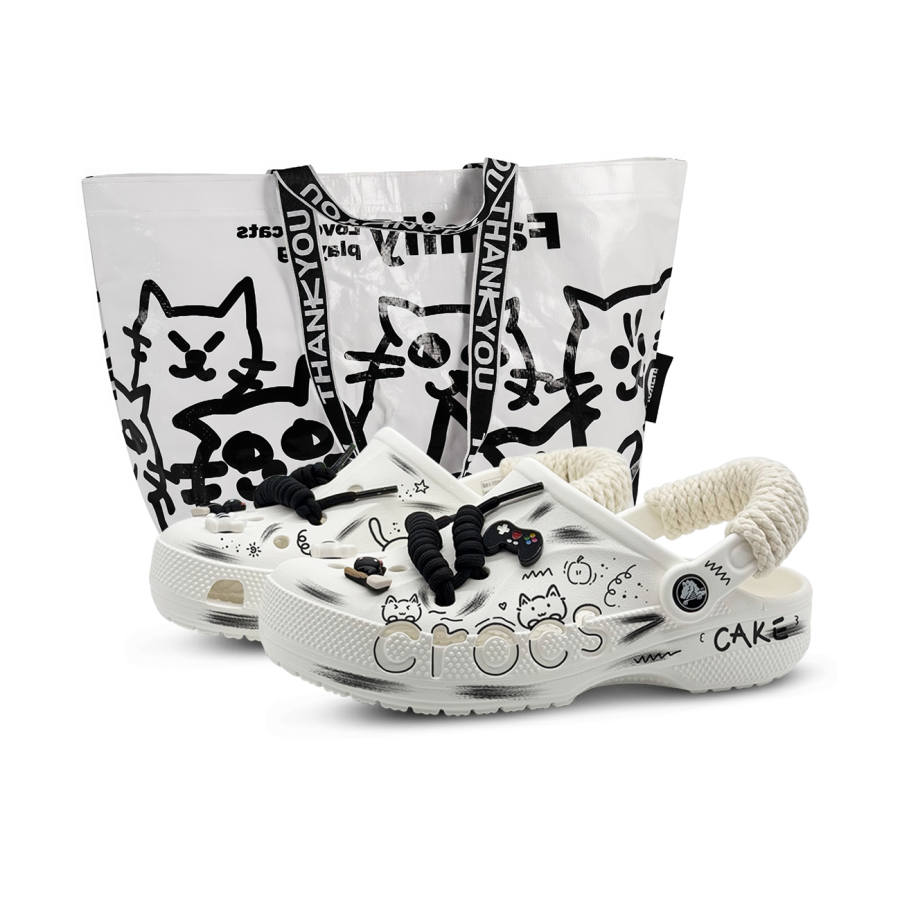 Crocs Baya Clog Cake Mimi, Special Shopping Bag EVA Clogs Unisex