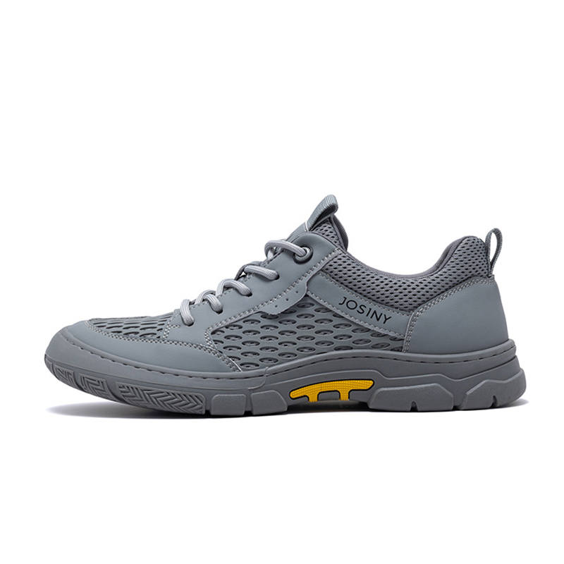 JOSINY Casual Shoes Men's Low Top Gray