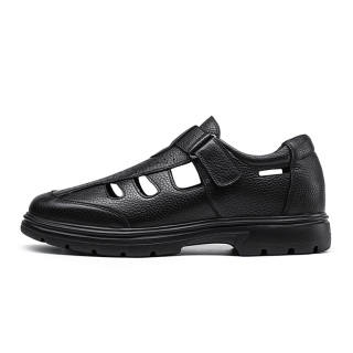 He Jinchang Cow Leather Casual Shoes Men's Black