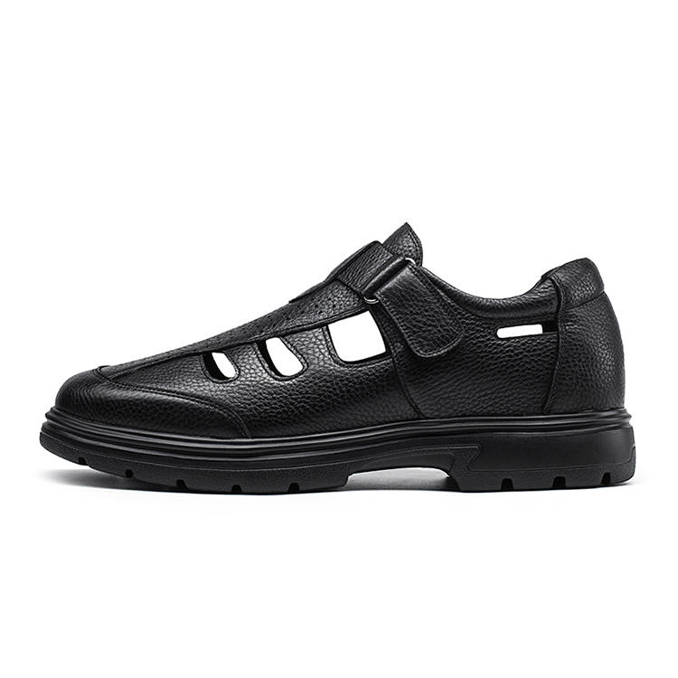 He Jinchang Cow Leather Casual Shoes Men's Black