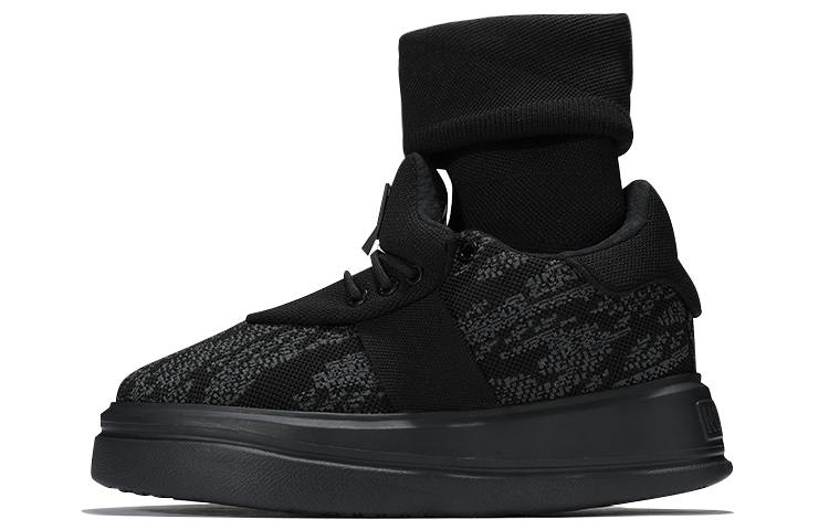 NORVINCY Casual Shoes Unisex High Top Black
