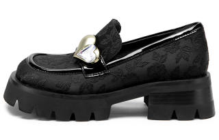MIO Leather Platform Shoes Women's Black